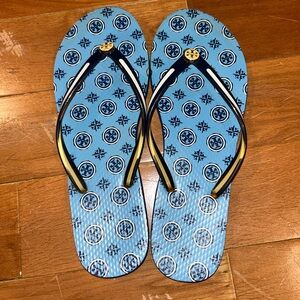 Tory Burch Blue Flip Flops